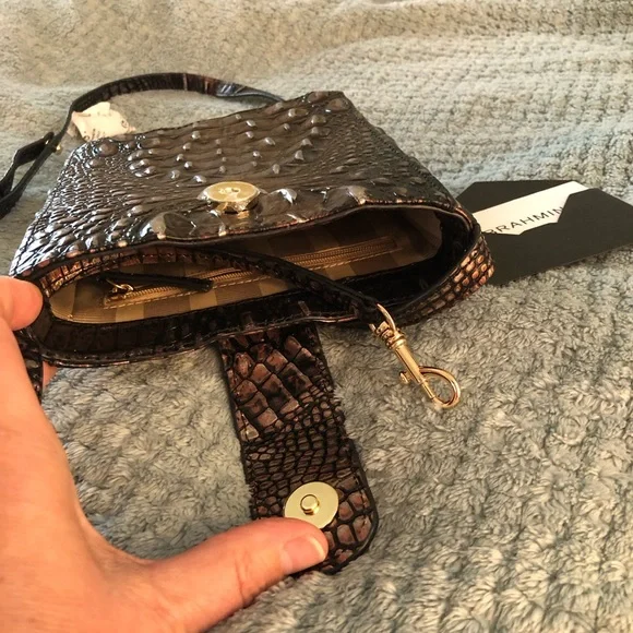 Brahmin Marley Plum Melbourne Crossbody Bag - NEW - Picture 2 of 7